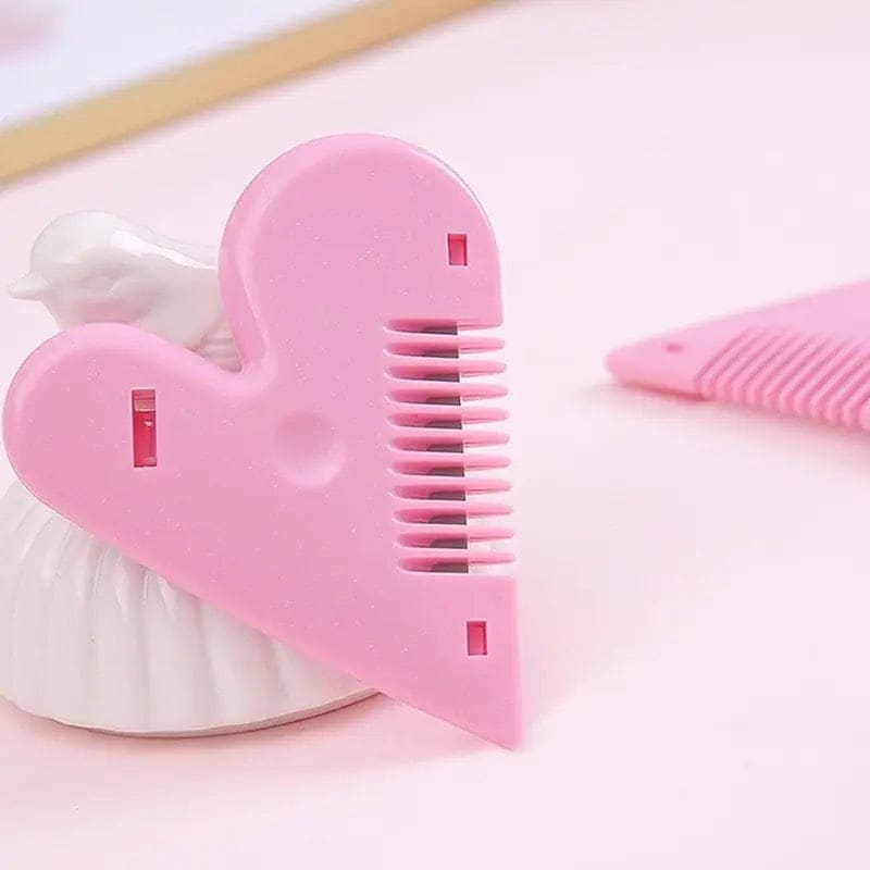 Love Heart Hair Trimming Comb, Pink Mini Hair Trimmer, Cute Manual Hair Cutting Comb, Women Hair Cutting Comb, Body Hair Removal, Pubic Hair Brush, Self Hair Cutting Comb Love Heart Hair Trimming Comb, Pink Mini Hair Trimmer, Cute Manual Hair Cutting Comb, Women Hair Cutting Comb, Body Hair Removal, Pubic Hair Brush, Self Hair Cutting Comb